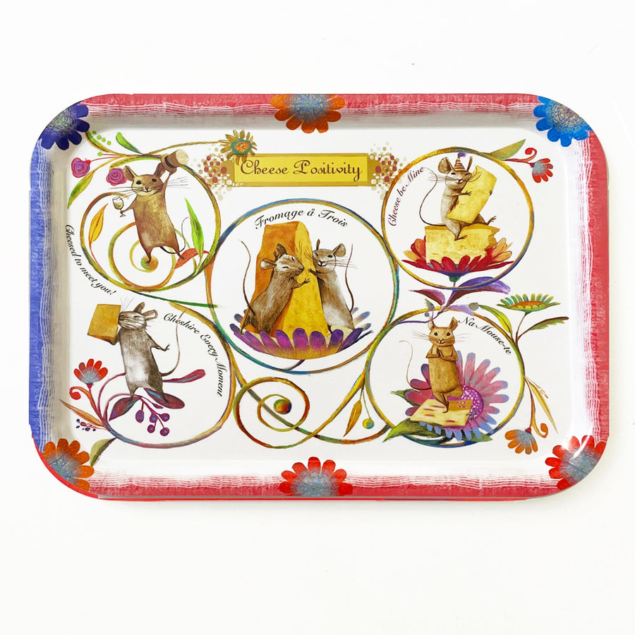 Cheese Positivity Rectangular Serving Tray